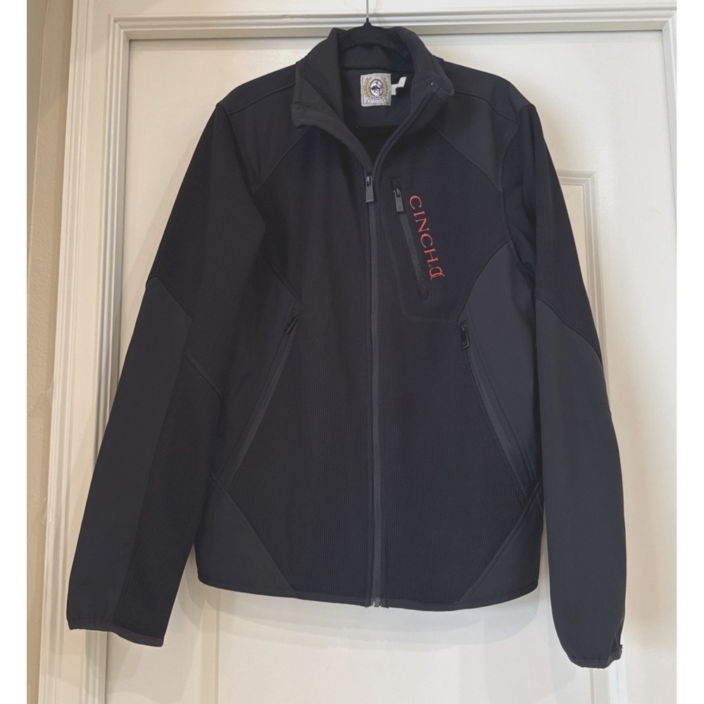Cinch Mens Black Bonded Softshell Jacket XL Full Zip Western MWJ1195000